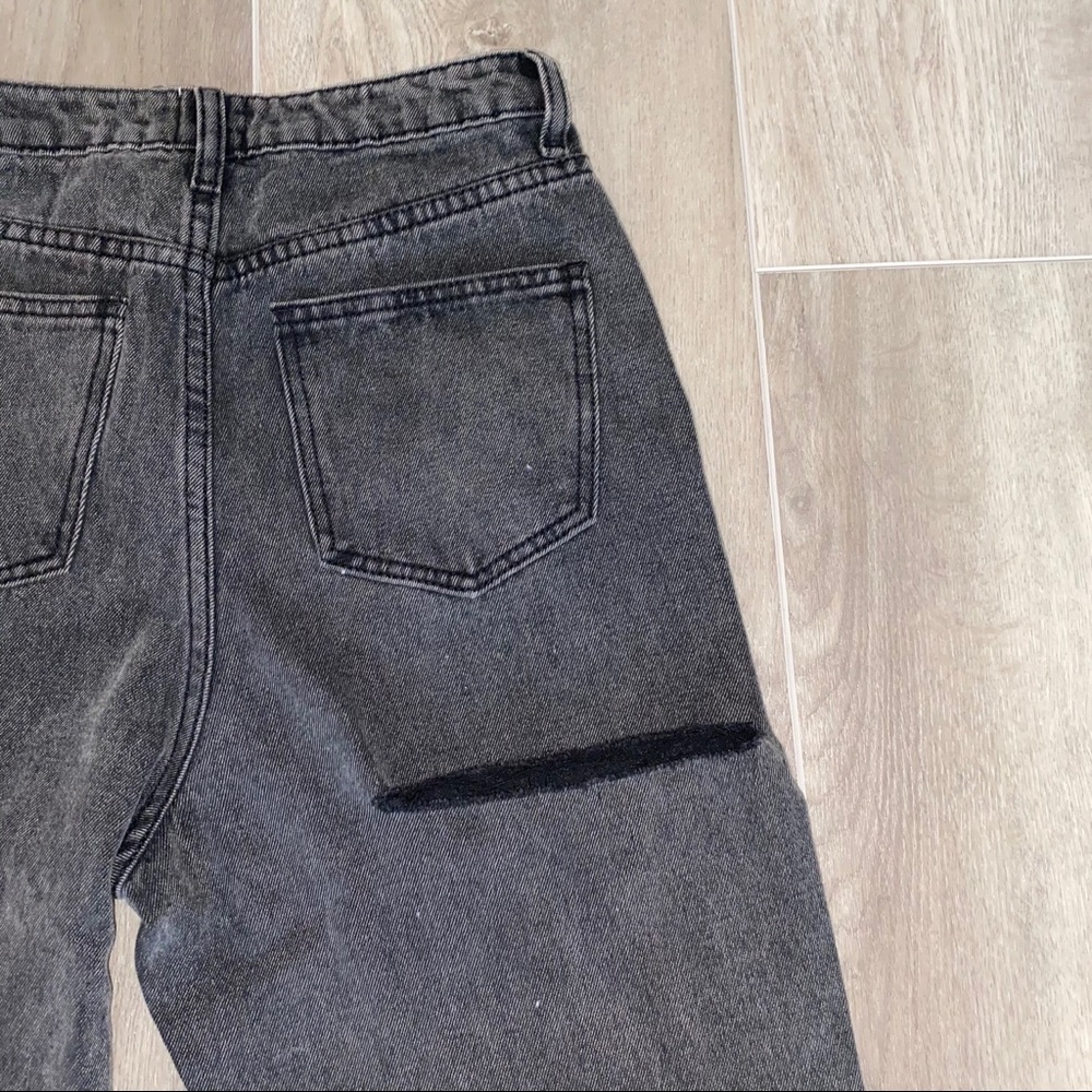 bella mom jeans butt rip black denim - Picture 3 of 5